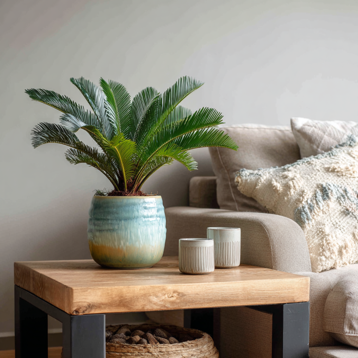 Garden Palms Sagopalmfarn - 2 Stk - Cycas Revoluta - Höhe 45-60Cm - ⌀15Cm 