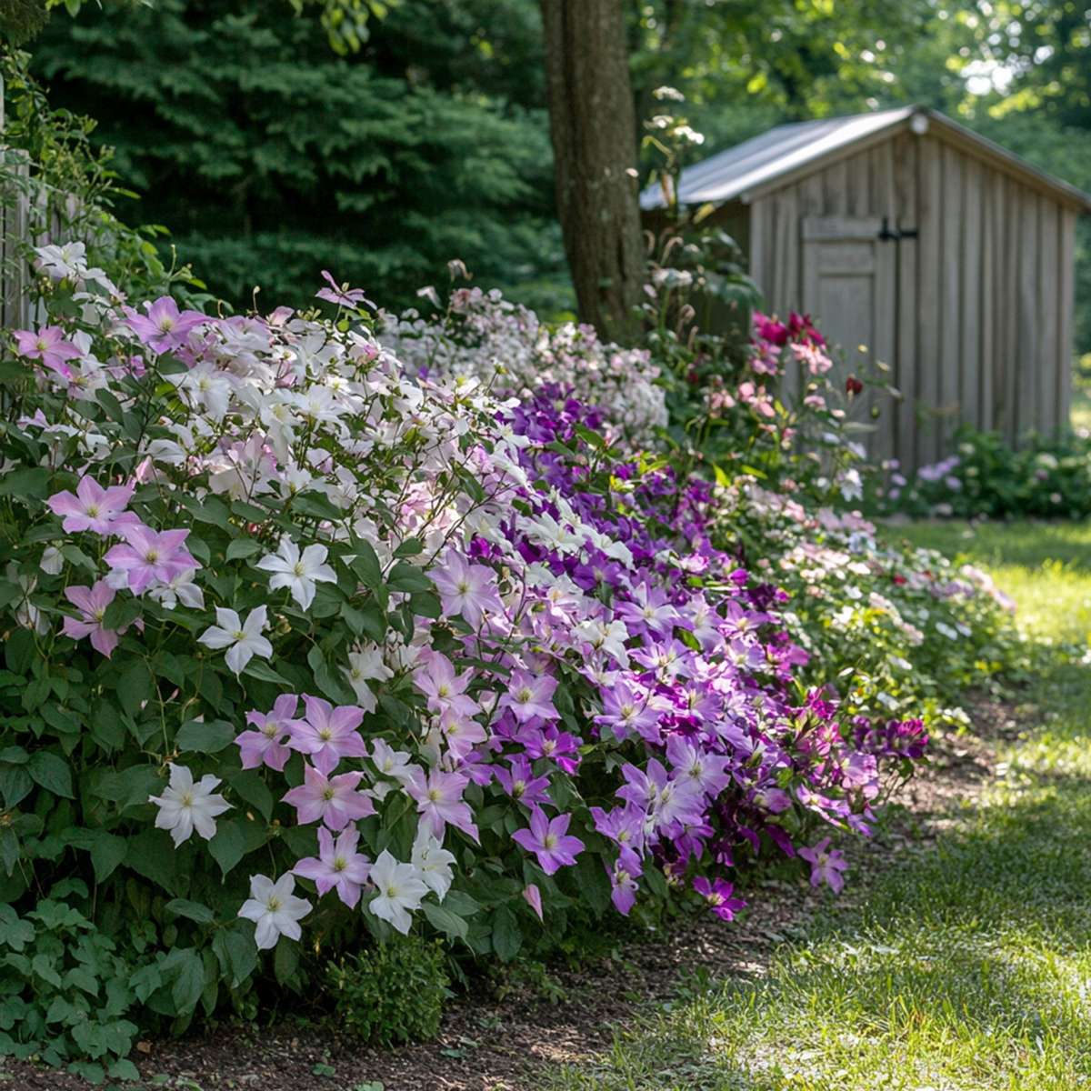 Climbers Klematis - 6 Stk - Clematis Hybrid - Höhe 25-40Cm - ⌀9Cm 