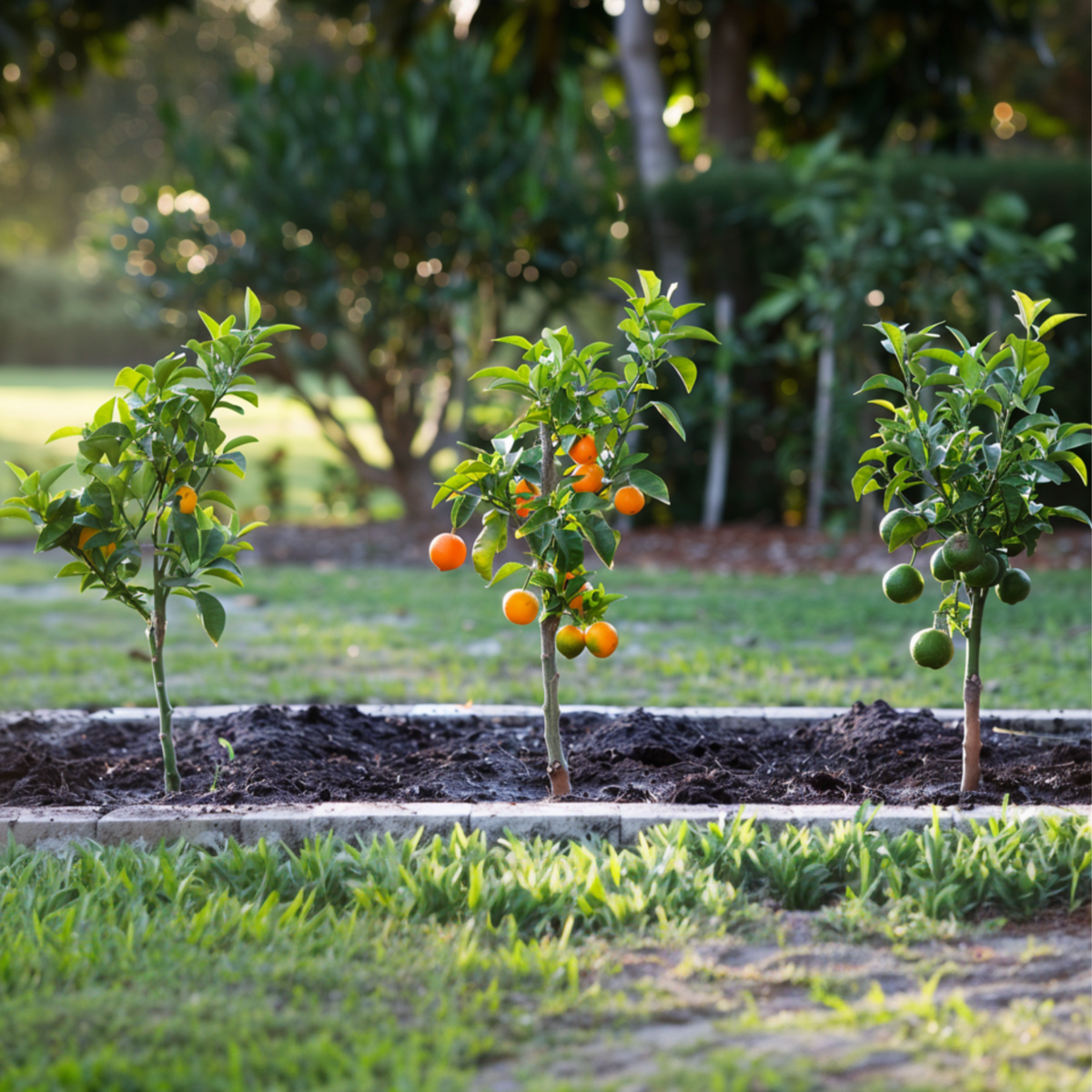 Fruit Trees Zitruspflanzenmischung - 3 Stk - Citrus Limon - Höhe 25-40Cm - ⌀9Cm 
