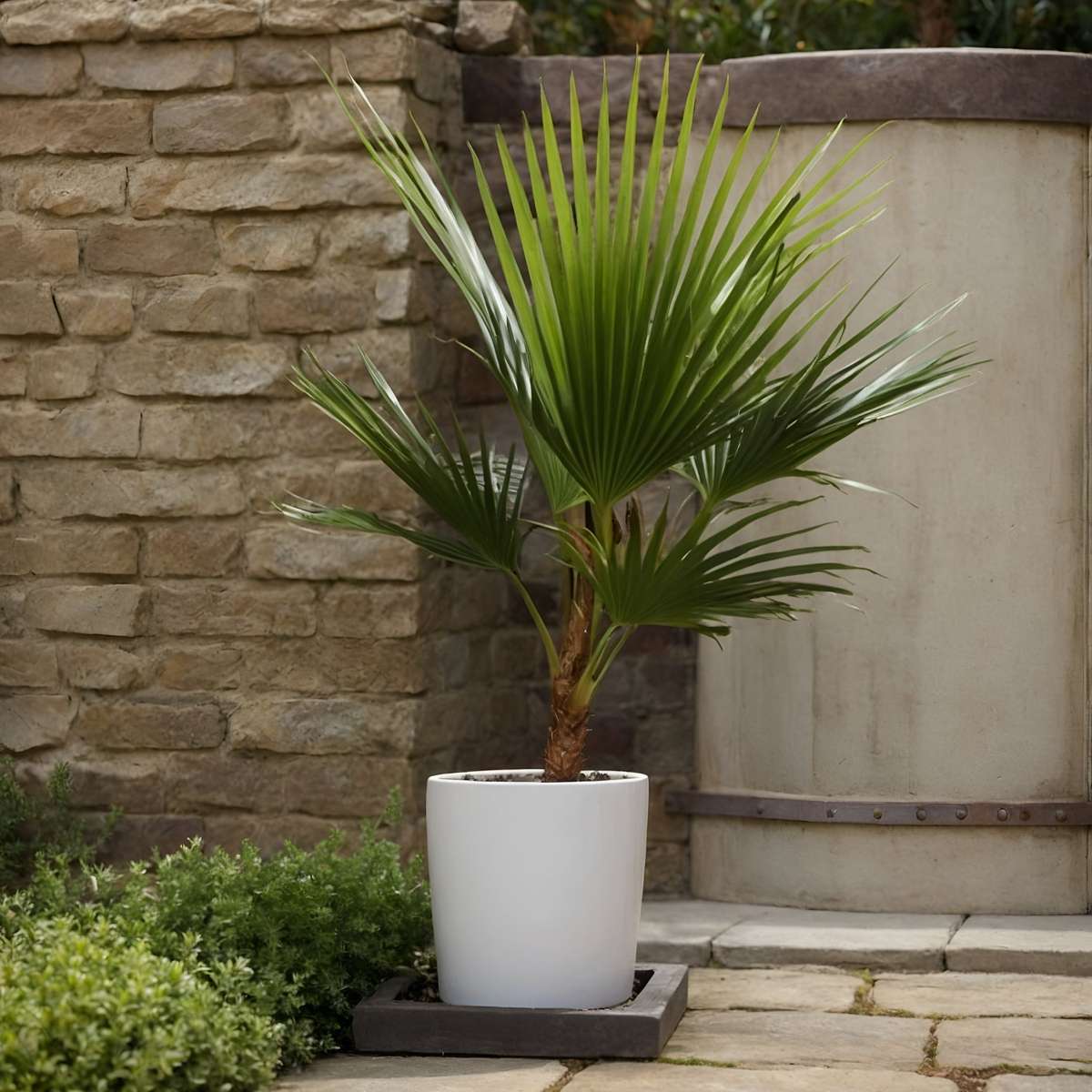 Garden Palms Mexikanische Fächerpalme - 2 Stk - Washingtonia Robusta - Höhe 70-90Cm - ⌀21Cm 