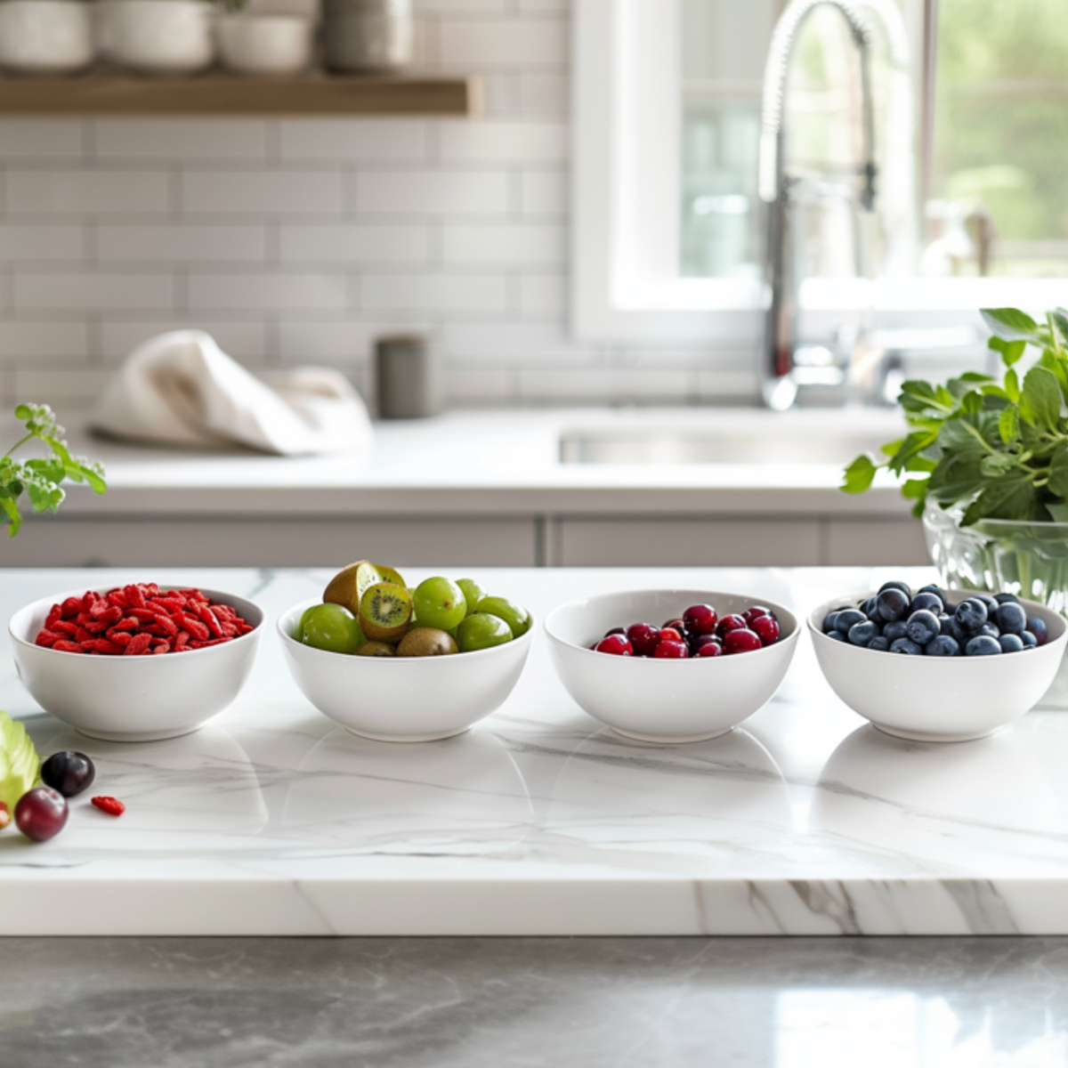 Fruit Trees Mischung Obstpflanzen - 8 Stk - Actinidia Vaccinium Lycium - Höhe 25-40Cm - ⌀9Cm 