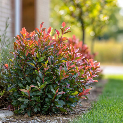Photinia Glanzmispel - 2 Stk - Photinia Fraseri 'Red Robin' - Höhe 30-40Cm - ⌀17Cm 