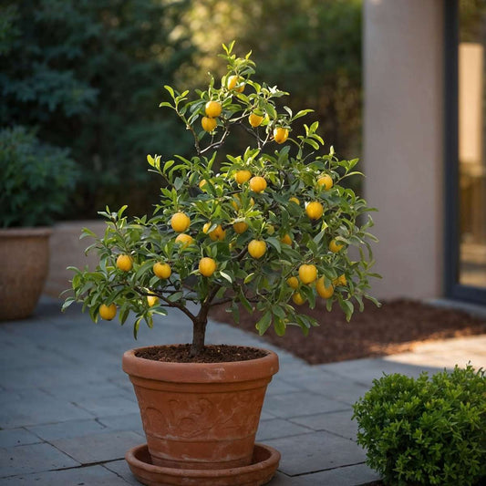Fruit Trees Mediterranen Obstbäumen - 4 Stk - Höhe 25-40Cm - ⌀9Cm 