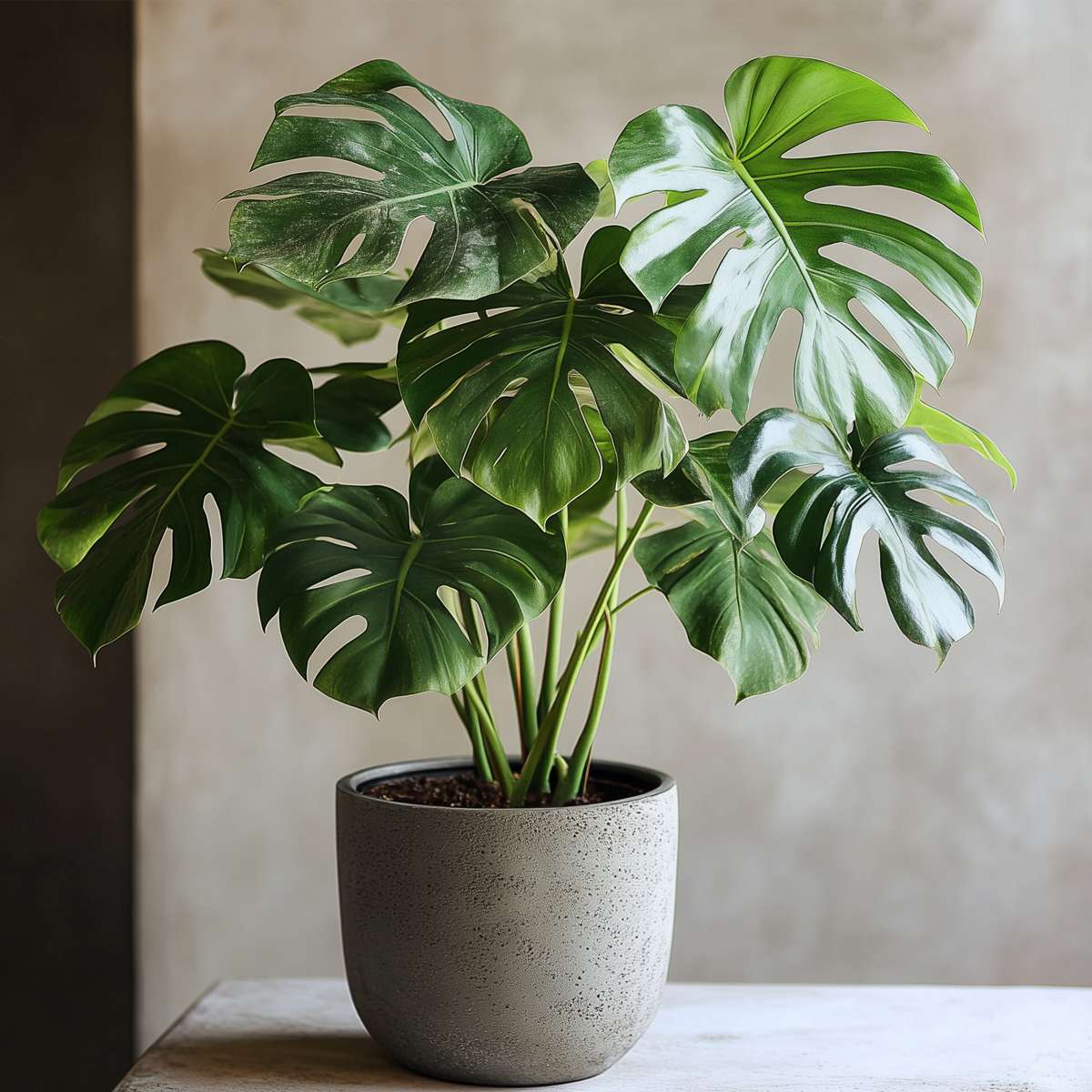 Monstera Fensterblatt - 2 Stk - Monstera Deliciosa - Höhe 50-60Cm - ⌀17Cm 