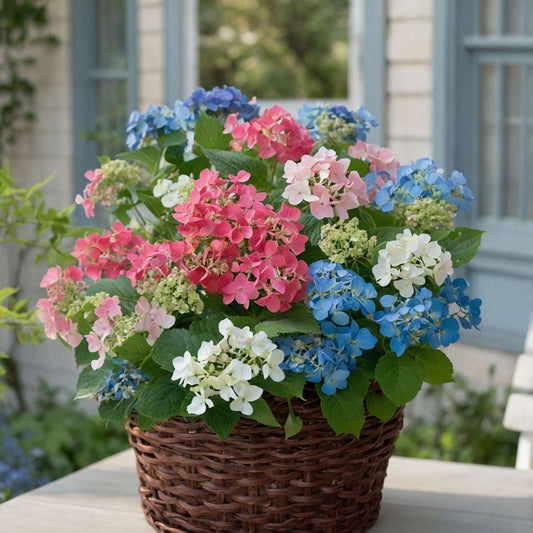 Hydrangea Hortensie - 3 Stk - Hydrangea Macrophylla - Höhe 25-40Cm - ⌀9Cm 