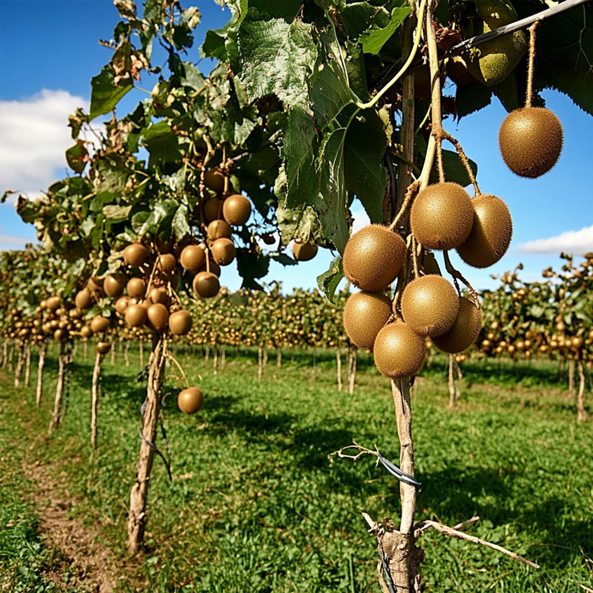 Fruit Trees Kiwipflanze - 6 Stk - Actinidia Deliciosa 'Jenny' - Höhe 20-40Cm - ⌀9Cm 