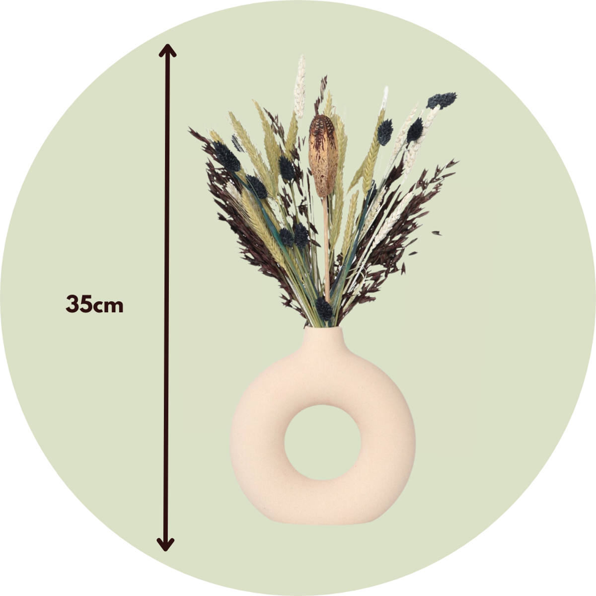 Dried Flowers Blumenstrauß 'Ocean Breeze' - Getrocknete Blumen - Höhe 35Cm 