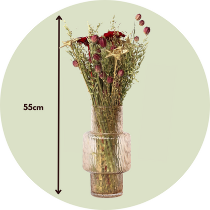 Dried Flowers Blumenstrauß 'Trendy Lumi' - Getrocknete Blumen - Höhe 55Cm 