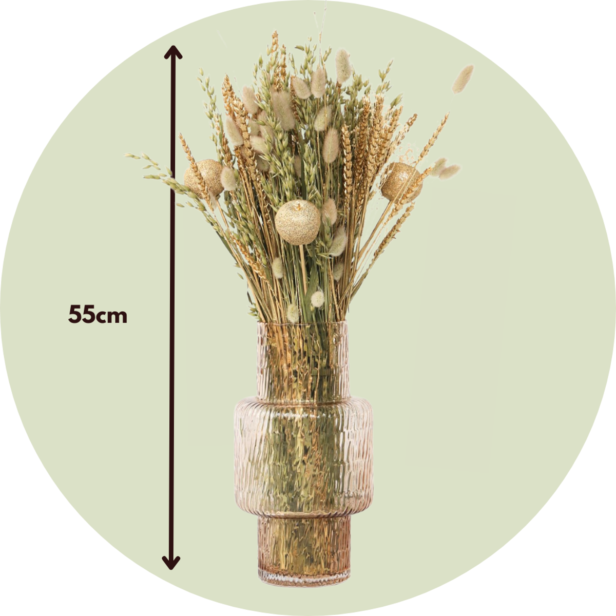 Dried Flowers Blumenstrauß 'Large Angel' - Getrocknete Blumen - Höhe 55Cm 