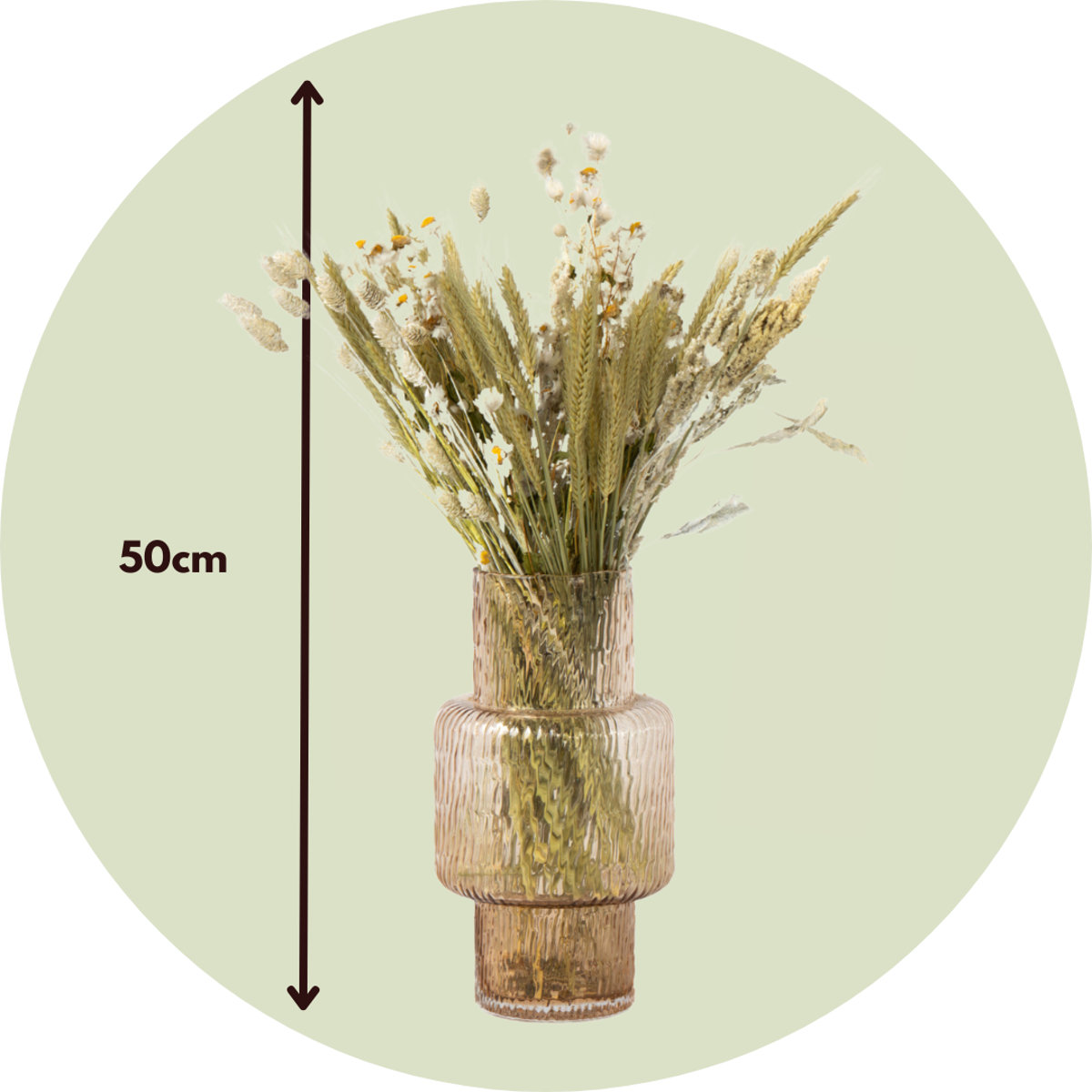 Dried Flowers Blumenstrauß 'Helsinki' - Getrocknete Blumen - Höhe 50Cm 