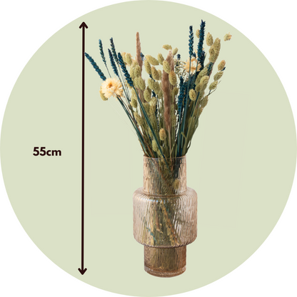 Dried Flowers Blumenstrauß 'Trendy Cool' - Getrocknete Blumen - Höhe 55Cm 