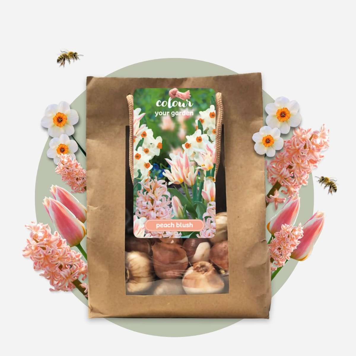 Bulb Mix Blumenzwiebeln 'Peach Blush' - 25 Stk - Narcissus, Tulipa, Hyacinthus 