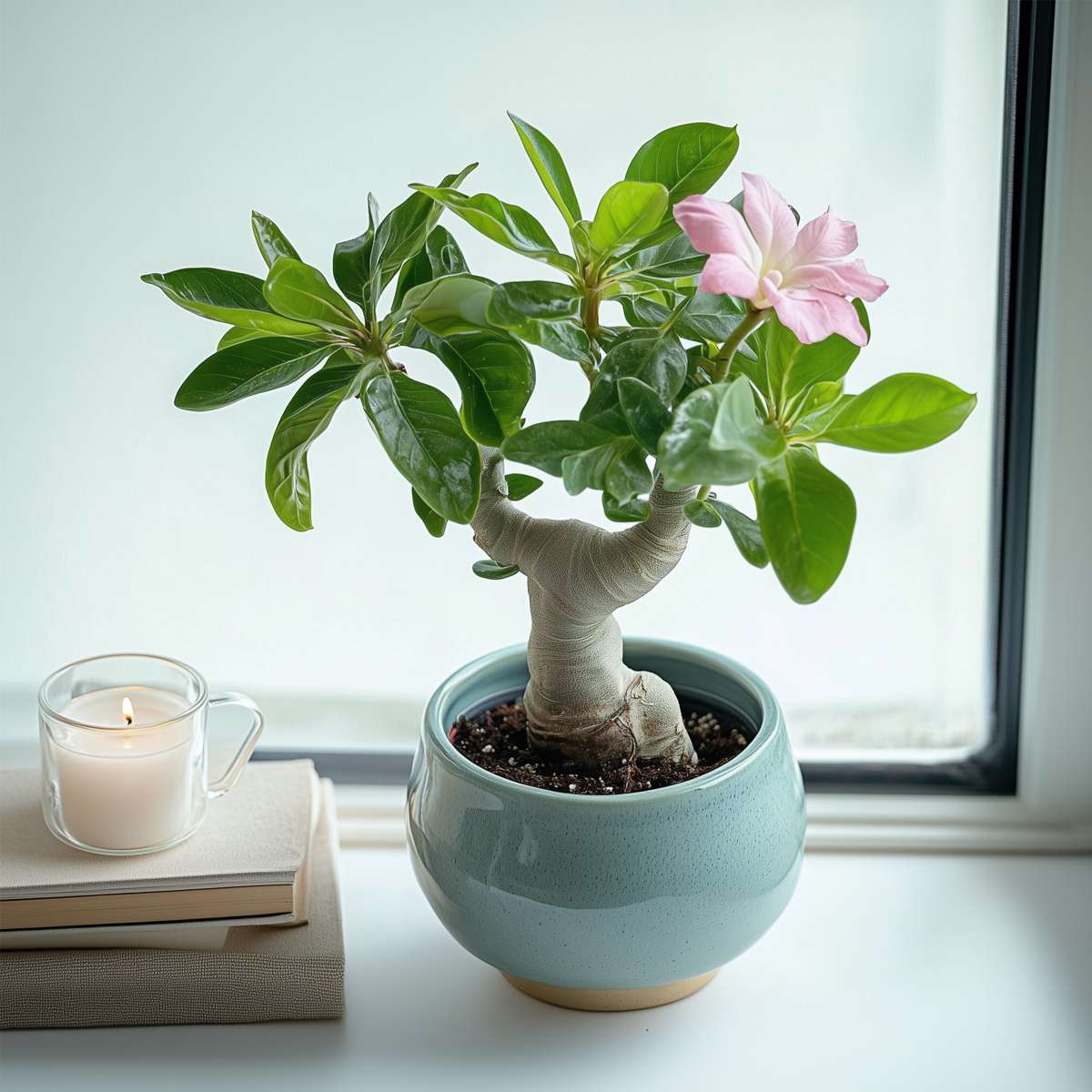 Blooming Houseplants Wüstenrose - 2 Stk - Adenium Obesum - Höhe 25-40Cm - ⌀11Cm 