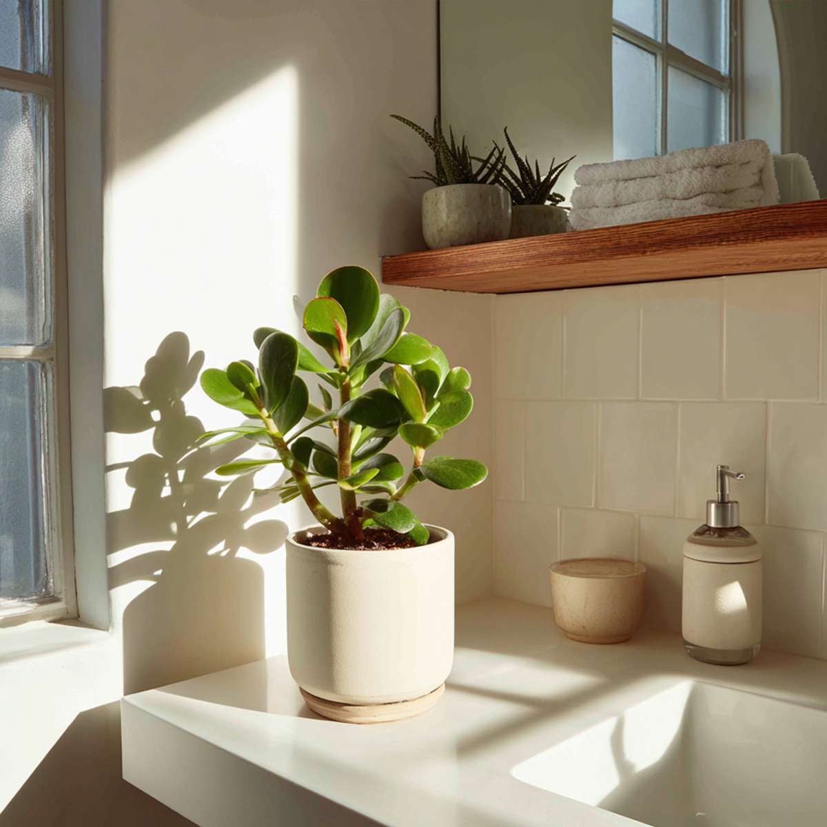 Succulents Jade-Pflanze - Crassula Ovata - Höhe 15-25Cm - Ø12Cm 