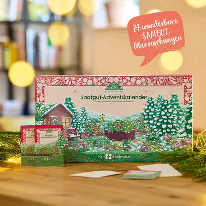 Saatgut-Adventskalender mit Türchen 