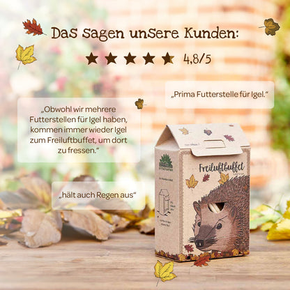 Freiluftbuffet für Igel 