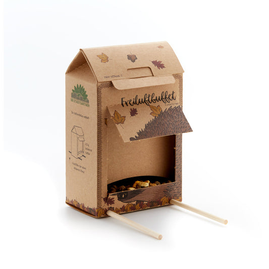 Freiluftbuffet für Igel 