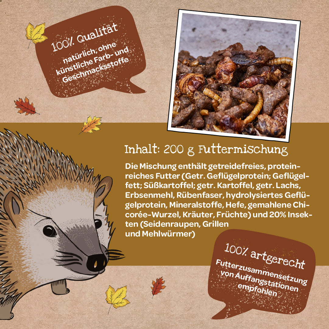 Freiluftbuffet für Igel 