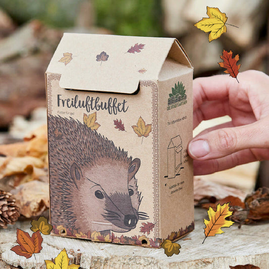 Freiluftbuffet für Igel 