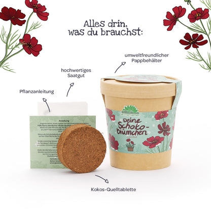 Schokoblumen aus dem Becher 