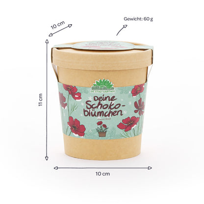 Schokoblumen aus dem Becher 