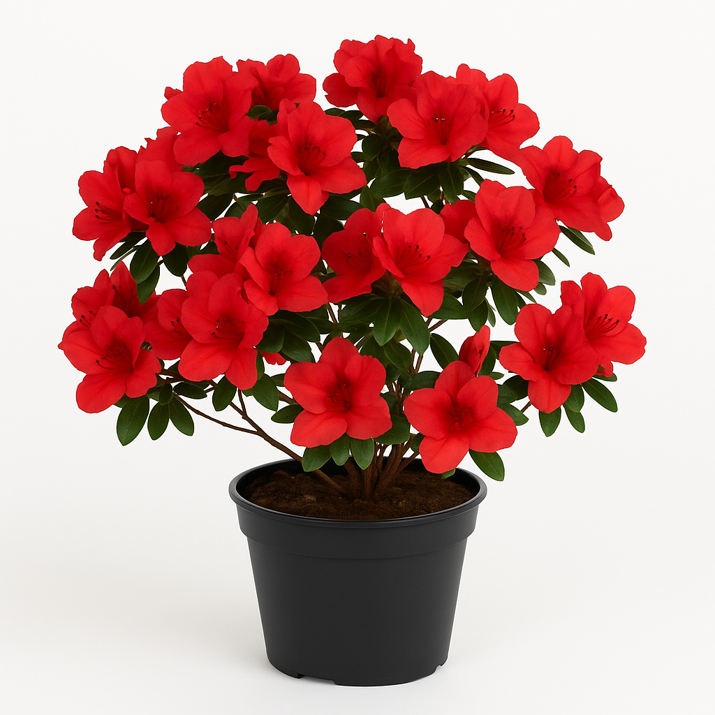 Azalee – rot blühend – 3 Pflanzen – immergrüne Zimmerpflanze mit leuchtender Winterblüte – für Innenräume & Wintergarten – pflegeleicht, langlebig & dekorativ 