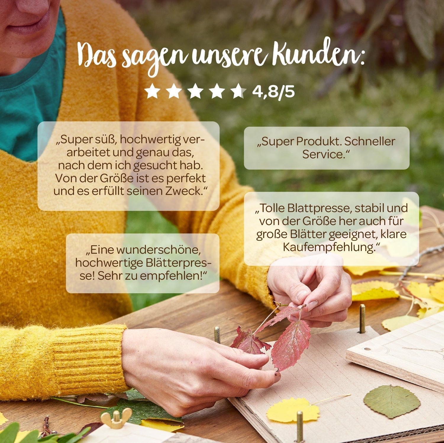 Blattpresse für Blätter & Blüten 