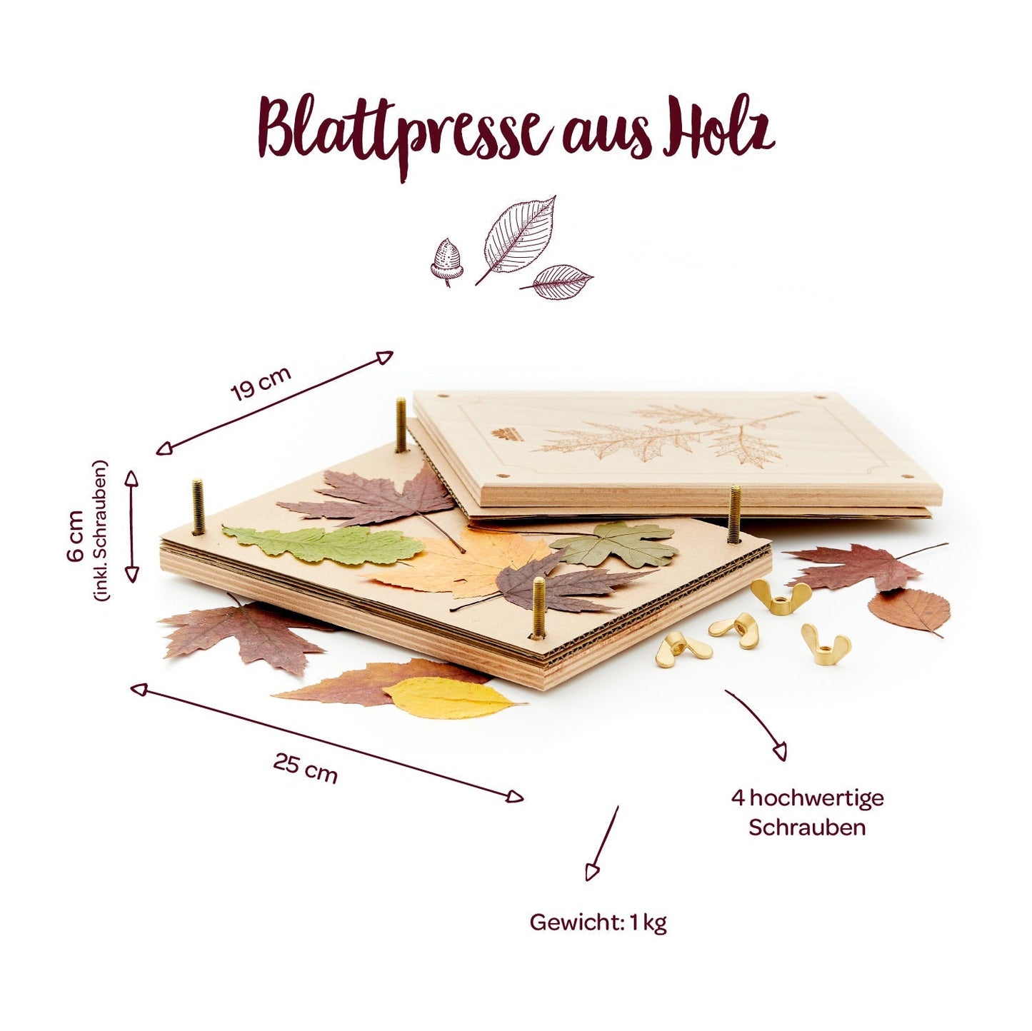 Blattpresse für Blätter & Blüten 