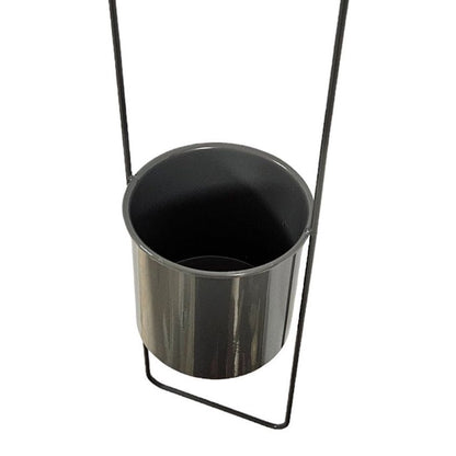 Blumenampel hängend Blumentopf Ampel Übertopf Hängetopf Pflanzentopf Metall GRAU 