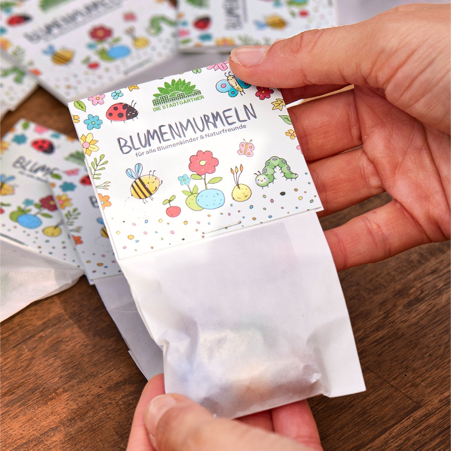 10x5 Blumenmurmeln im Tütchen 
