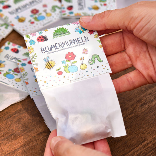 10x5 Blumenmurmeln im Tütchen 