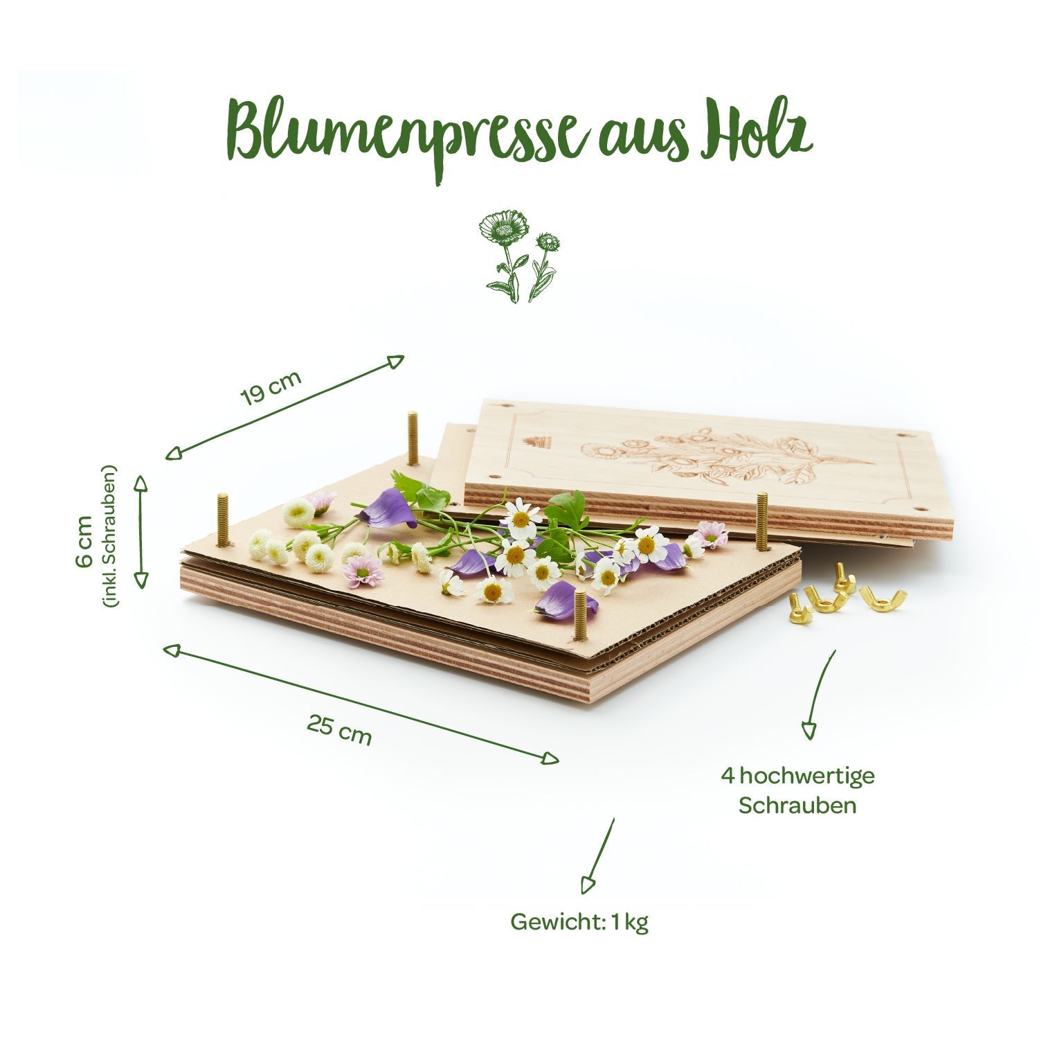 Blumenpresse für Blumen, Blüten & Co. 