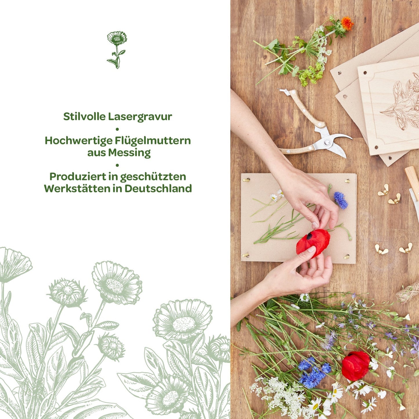 Blumenpresse für Blumen, Blüten & Co. 