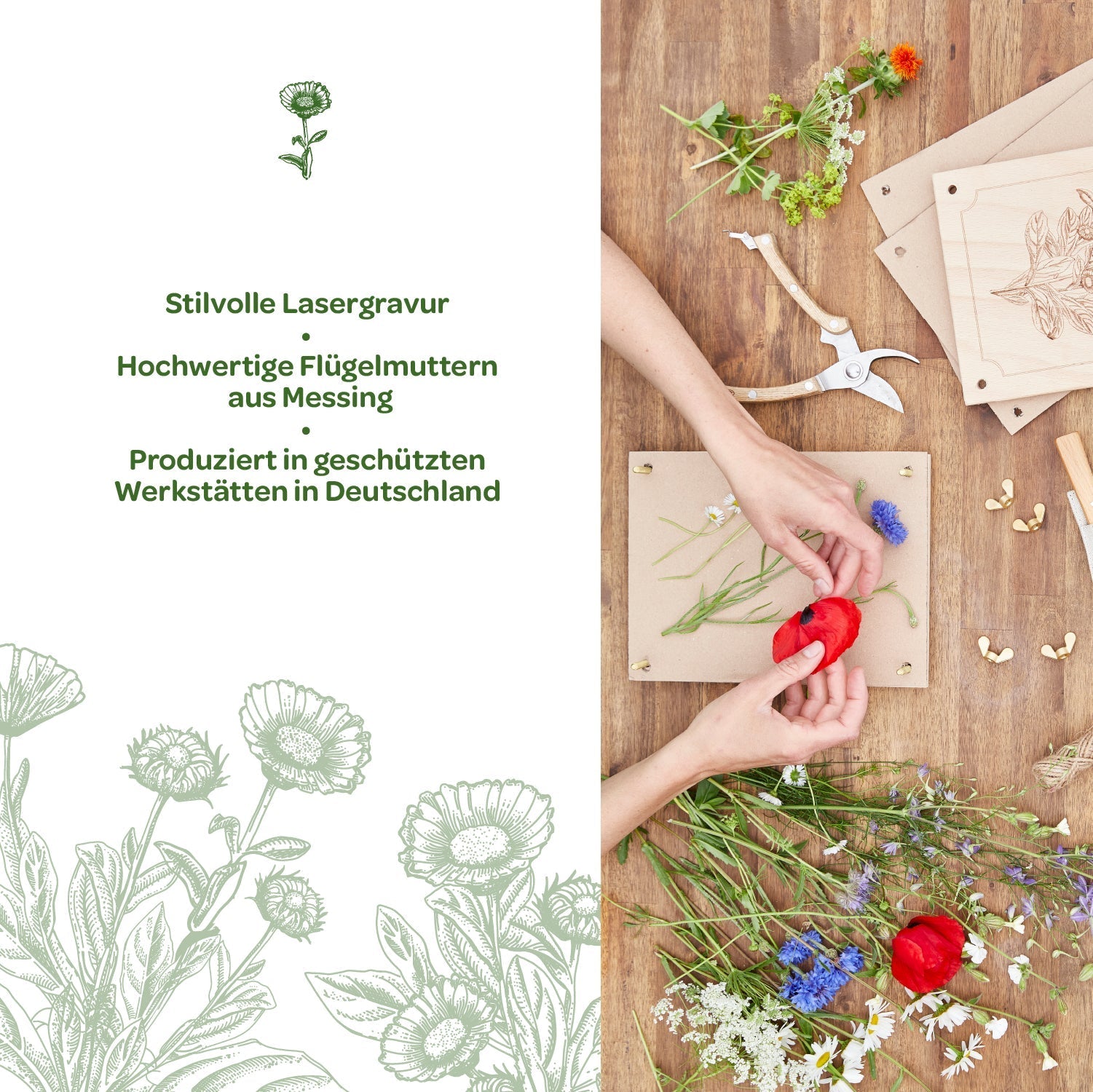 Blumenpresse für Blumen, Blüten & Co. 