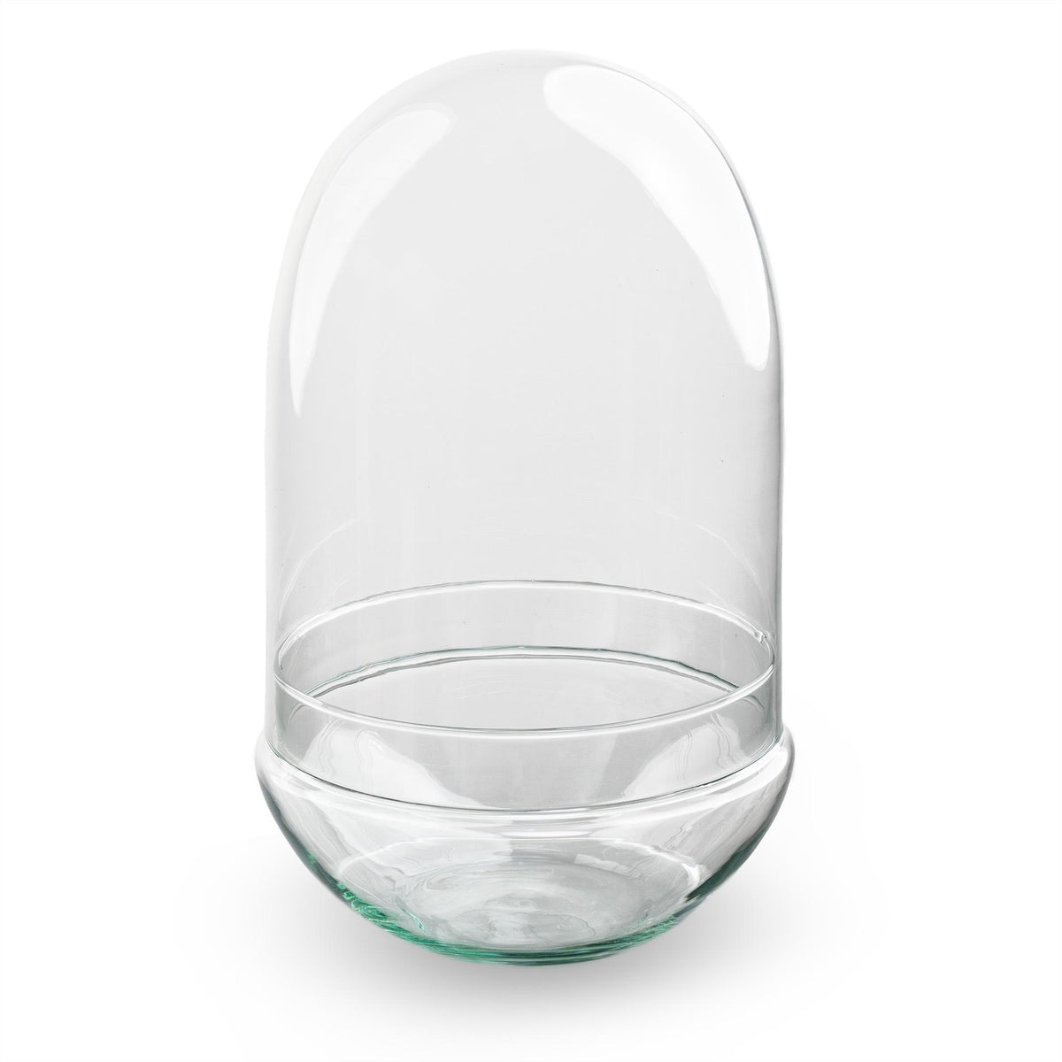 Flaschengarten Terrarium Ei XL – Rundes Kuppelterrarium aus recyceltem Glas – Ø17,5 cm, Höhe 30 cm – Nachhaltige Glasflasche für Pflanzen und Dekoration 