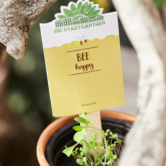 Saatgruß "Bee happy" 