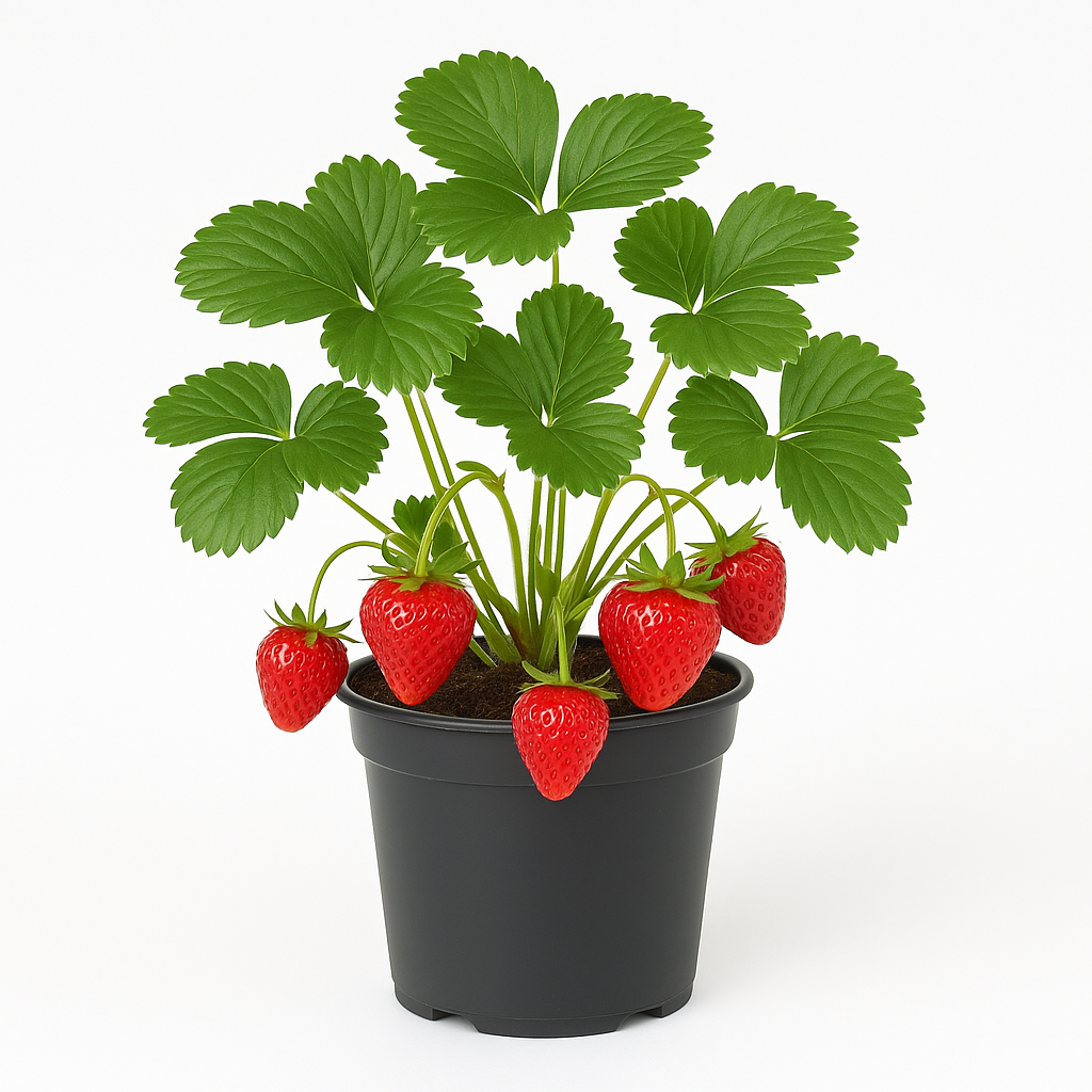 Erdbeere „Königin Luise“ (Fragaria x ananassa) – 3 Pflanze – Aromatische, süße Früchte – Sommertragende Sorte für Garten & Balkon – Winterhart & pflegeleicht 