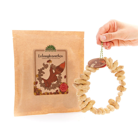 Erdnusskränzchen – Snack für Eichhörnchen 