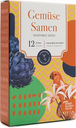 Gemüsesamen Set Alte Sorten – 12 samenfeste historische Gemüsesorten – Anzuchtset für Garten Hochbeet & Balkon – Aromatische Landsorten Saatgut Geschenkset 