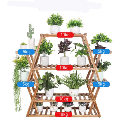 Solid Wood Plant Stand Multifunctional Flower Pot Holder 