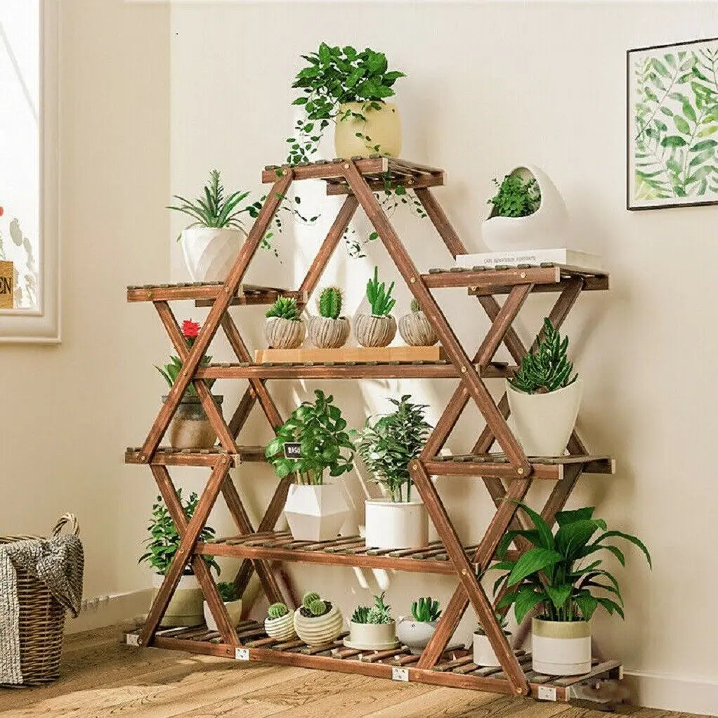 Solid Wood Plant Stand Multifunctional Flower Pot Holder 