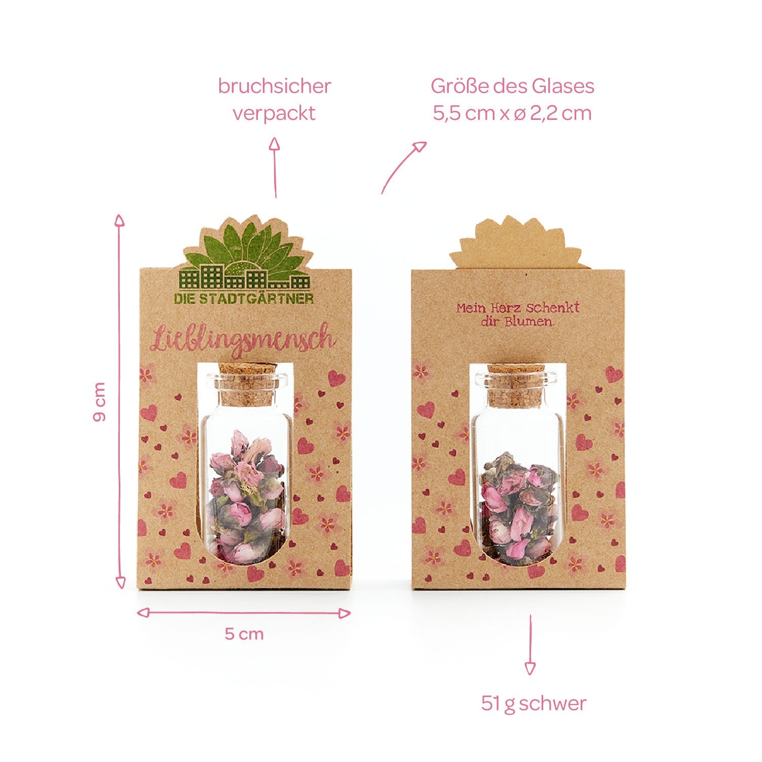 Lieblingsmensch mit handgepflückten Blüten 