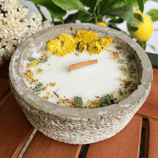 Limitierte Einzelstücke: Outdoor Citronella-Betonkerze „Mugge Schreck“ – Handgemachter Insektenschutz aus dem Südschwarzwald 