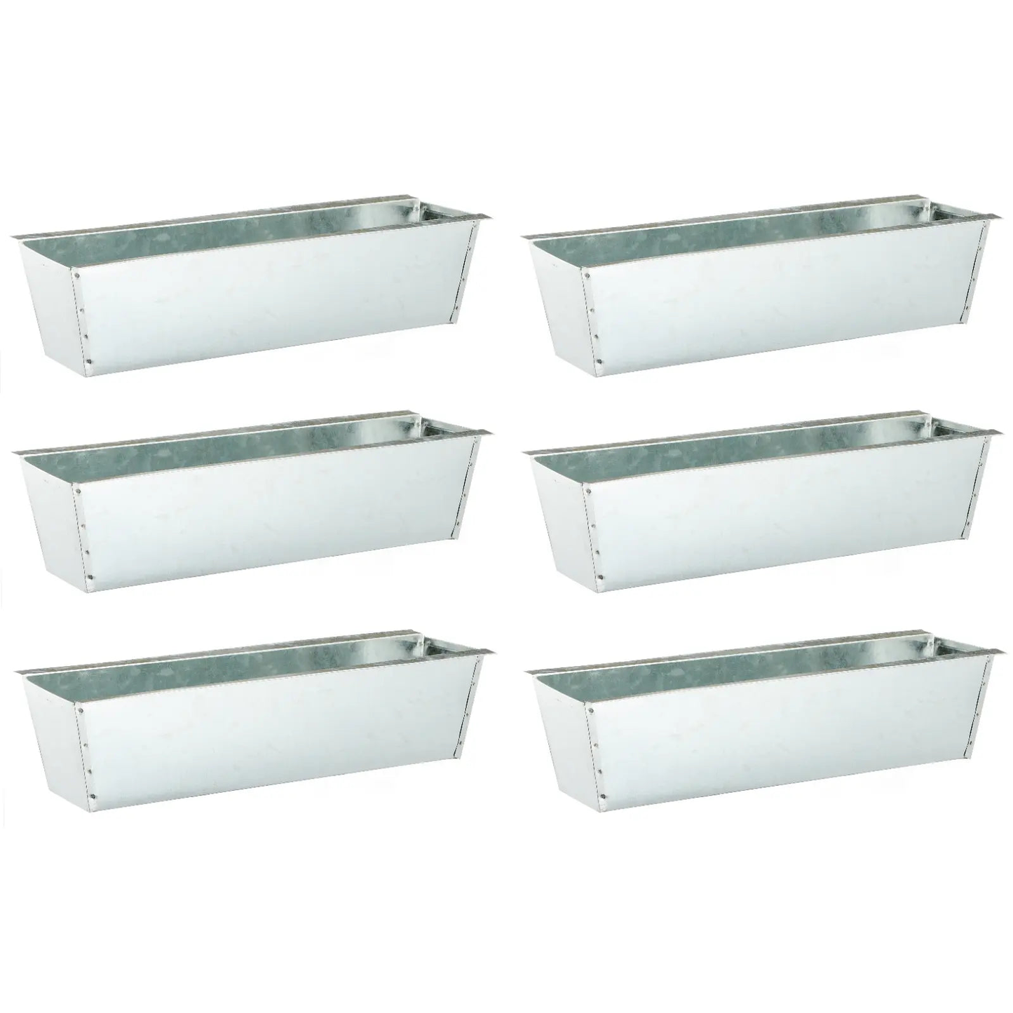 Pflanzkästen für Palette Paletten Pflanzkasten Palettenbeet Blumenkasten Kästen Zink, 6 Stück 