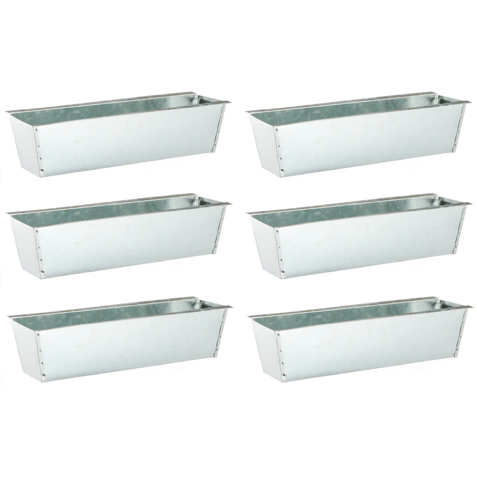 Pflanzkästen für Palette Paletten Pflanzkasten Palettenbeet Blumenkasten Kästen Zink, 6 Stück 