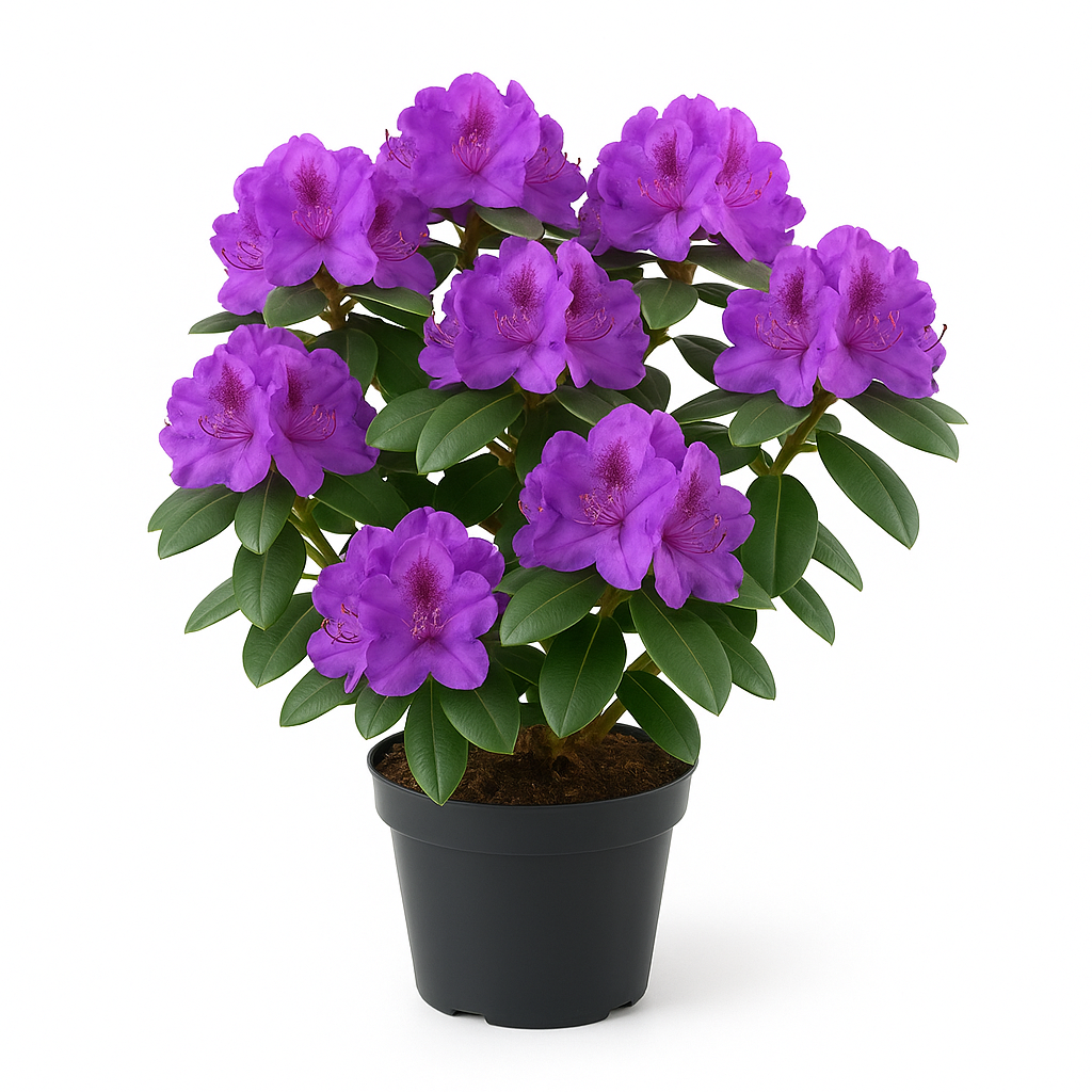 Rhododendron – lila blühend – immergrüne Gartenpflanze für Beet & Kübel – winterhart, pflegeleicht & dekorativ – ideal für halbschattige Standorte 
