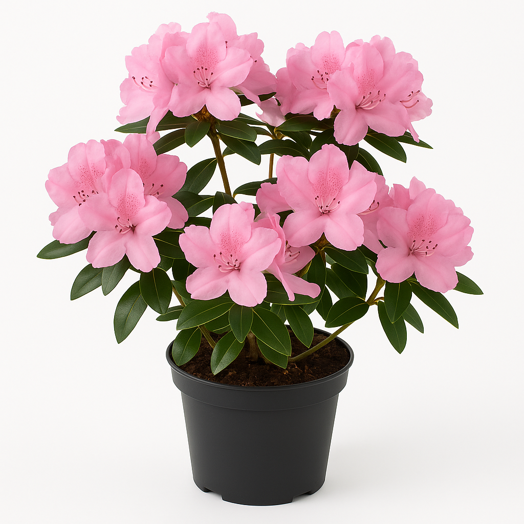 Rhododendron – rosa blühend – immergrüne Zierpflanze für Garten & Kübel – winterhart, pflegeleicht & farbenprächtig – ideal für halbschattige Standorte 