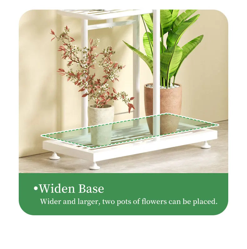 Pflanzenregal Metall schwarz mit 6/7/8 Ebenen – Blumenständer Eisen Pflanzständer für drinnen & draußen – Pflanzenhalter Regal für Garten, Balkon & Wohnzimmer 