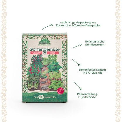 BIO-Saatgut-Set "Gartengemüse" 