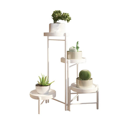 Foldable Corner Plant Stand Indoor Outdoor Tiered Plant Shelf Foldable Flower Holder Display Rack for Garden Patio Balcony 